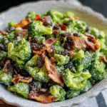 Broccoli Bacon and Raisin Salad