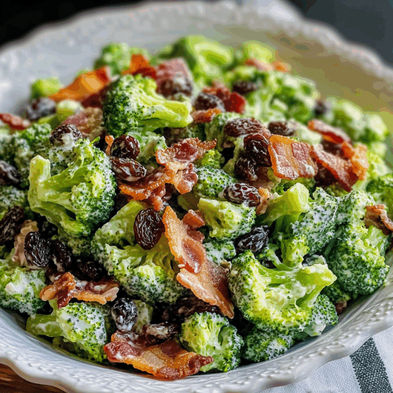 Broccoli Bacon and Raisin Salad