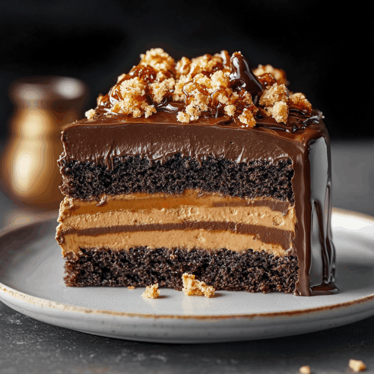 Chocolate Caramel Toffee Crunch Cake