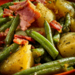 Crockpot Ham Green Beans and Potatoes
