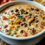 Extra Creamy Slow Cooker Cheeseburger Soup