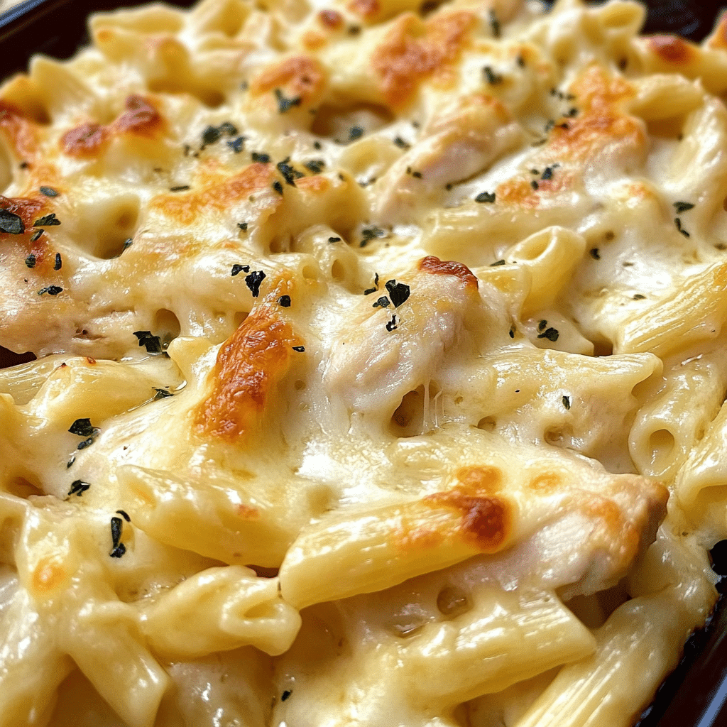 Four Cheese Chicken Pasta Bake