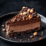 Heavenly Chipped Chocolate and Hazelnut Cheesecake
