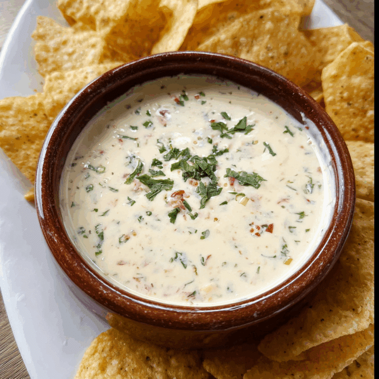 Mexican Restaurant Style White Cheese (Queso) Dip