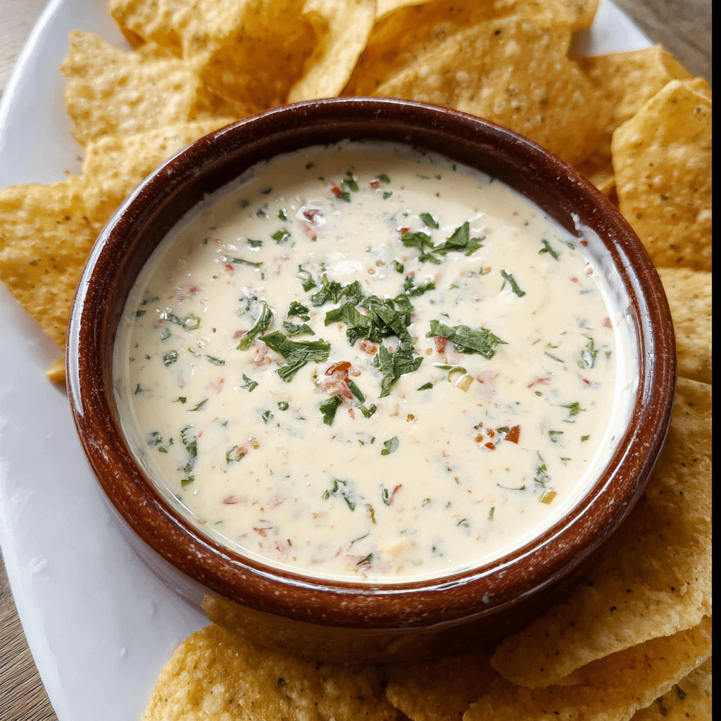 Mexican Restaurant Style White Cheese (Queso) Dip