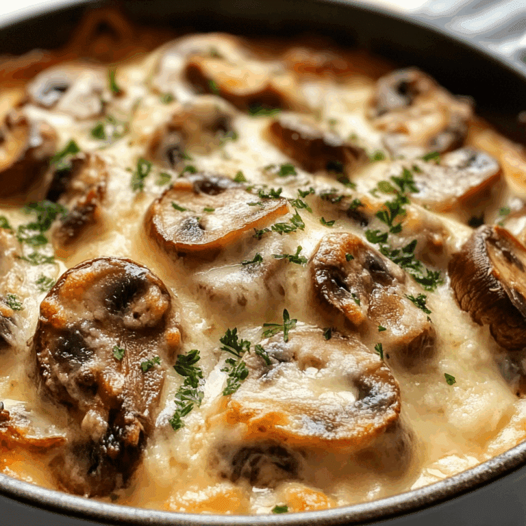 Mushroom Mozzarella Bake