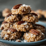 No-Bake Pecan Coconut Praline Cookies