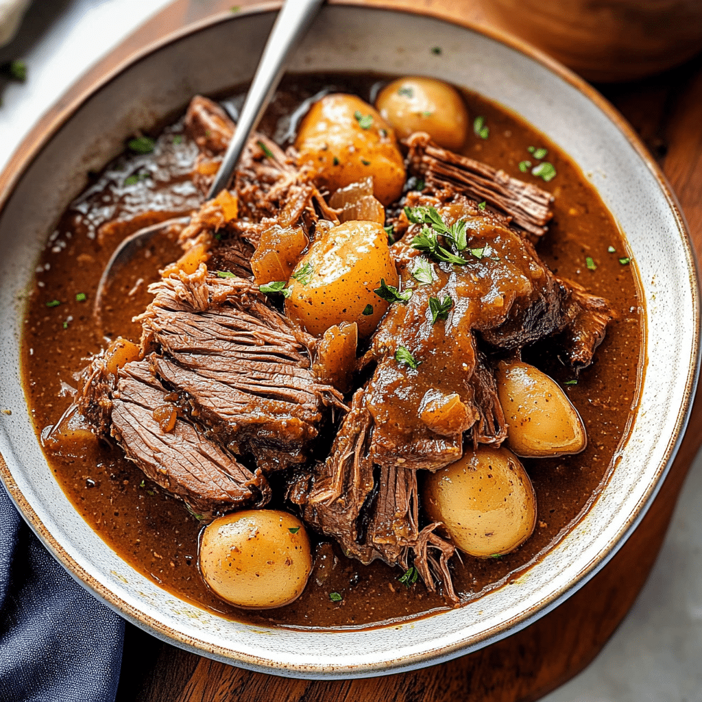 Super Easy Crock Pot Roast and Gravy