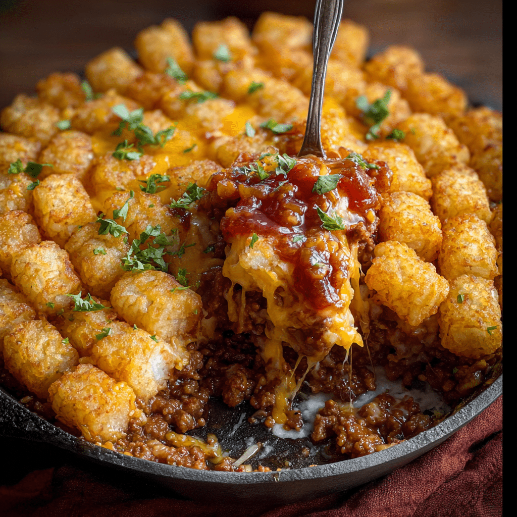 Tater Tot Sloppy Joe Casserole