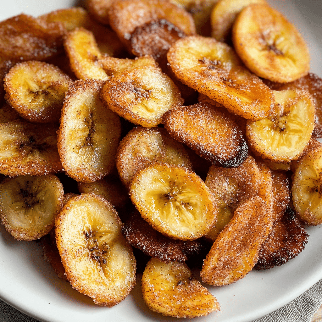 Cinnamon-Sugar Air Fryer Banana Chips