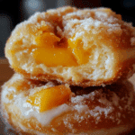 Classic Peach Cobbler Cheesecake Donuts