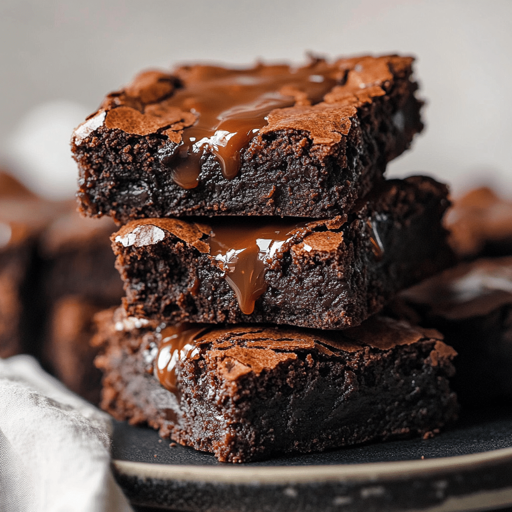 Fudgy Chocolate Caramel Brownies