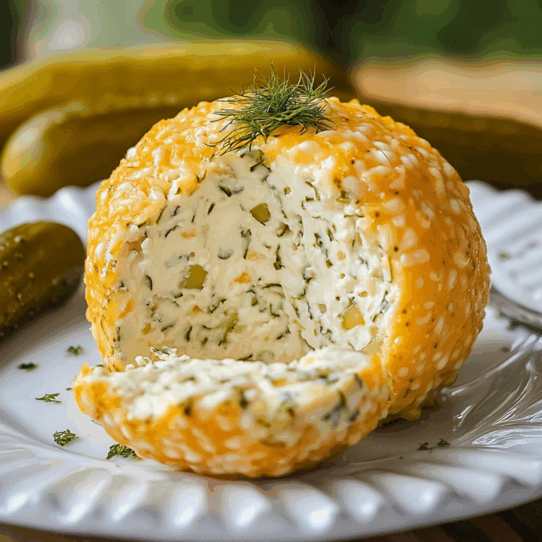 Creamy dill pickle cheese ball