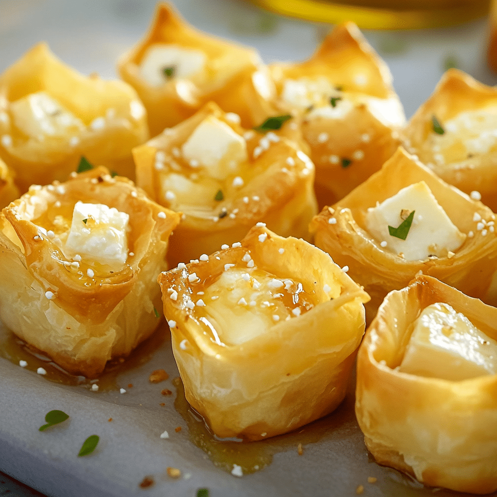 Feta Fillo Honey Bites