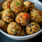 Mushroom, quinoa and red pepper veggie balls