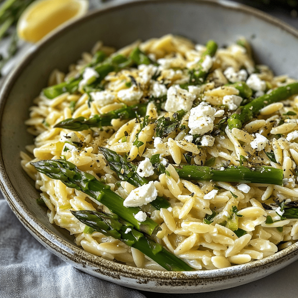 Orzo with Asparagus & Feta