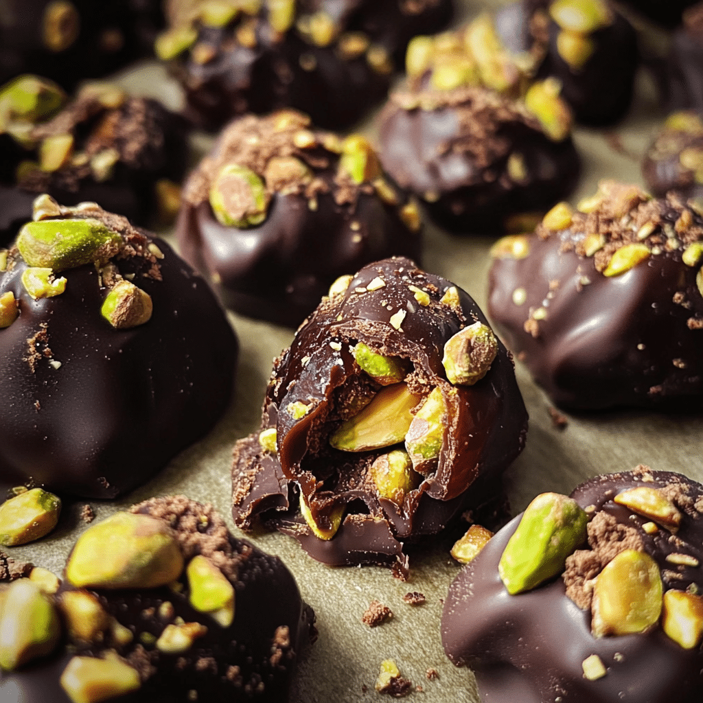 Pistachio Dates in Chocolate