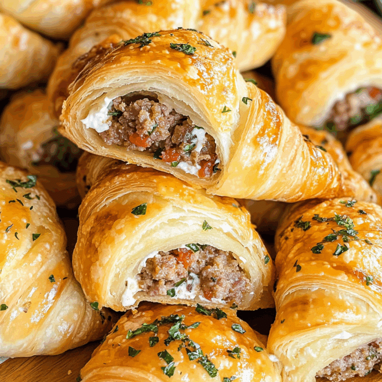 Rotel Sausage & Cream Cheese Crescents