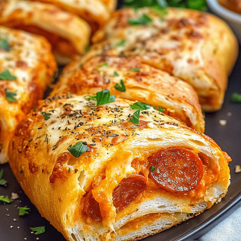 Tremendous Cheesy Pepperoni Stromboli