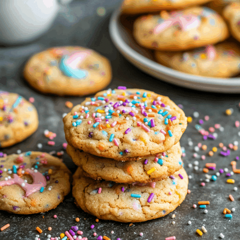 Unicorn Cookies with Sprinkles