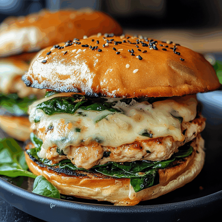 Cheddar Spinach Chicken Burgers