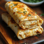 Cheesy Garlic Chicken Wraps