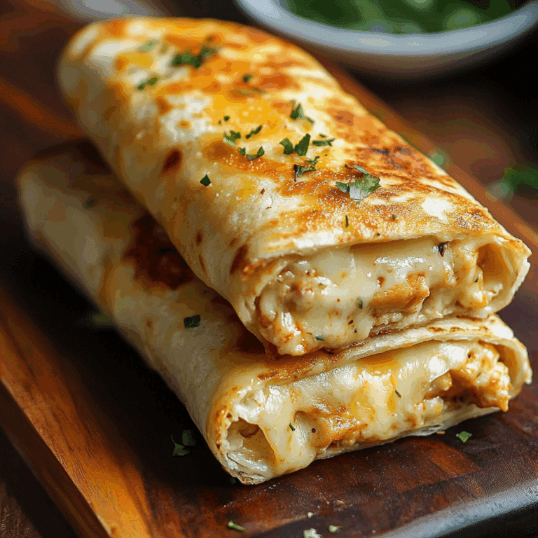 Cheesy Garlic Chicken Wraps