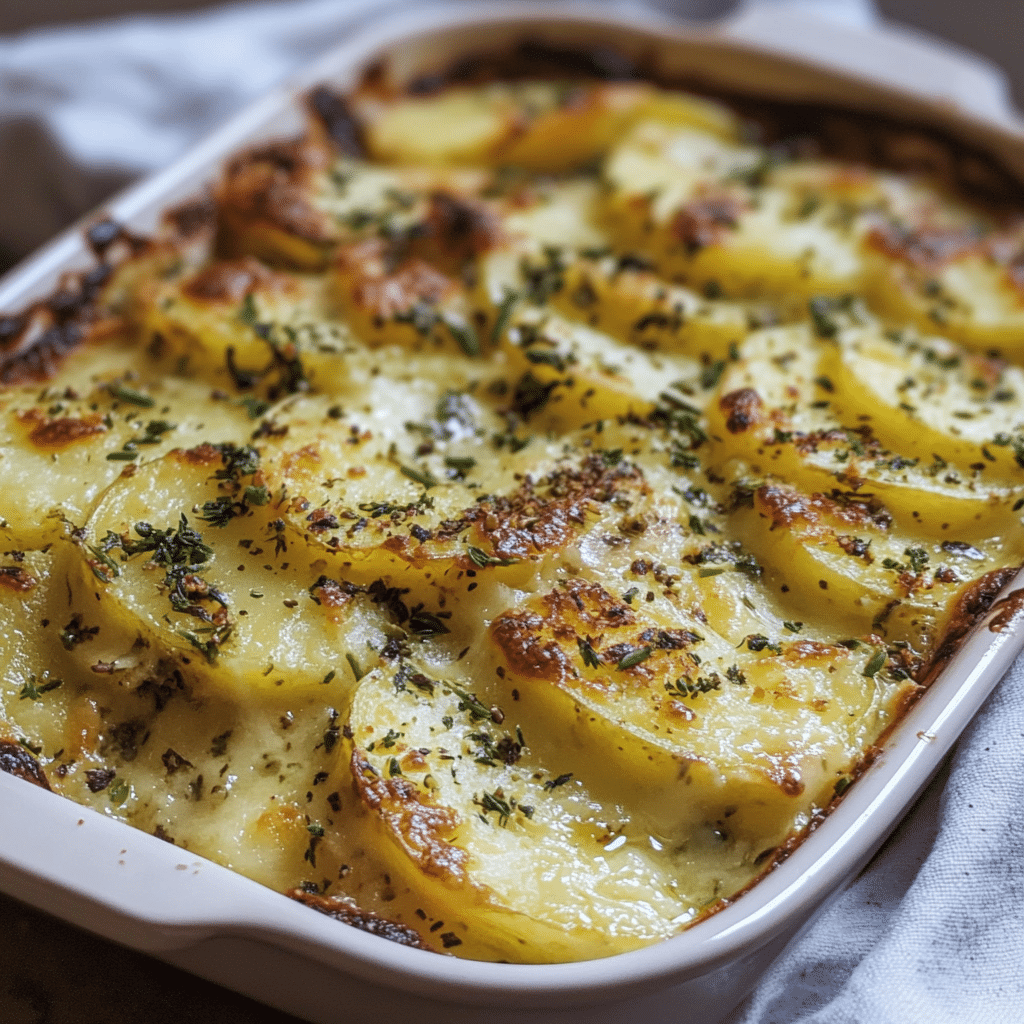Cheesy Herb-Infused Potato Bake