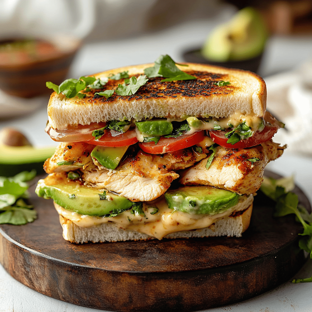 Chicken Avocado Melt Sandwich