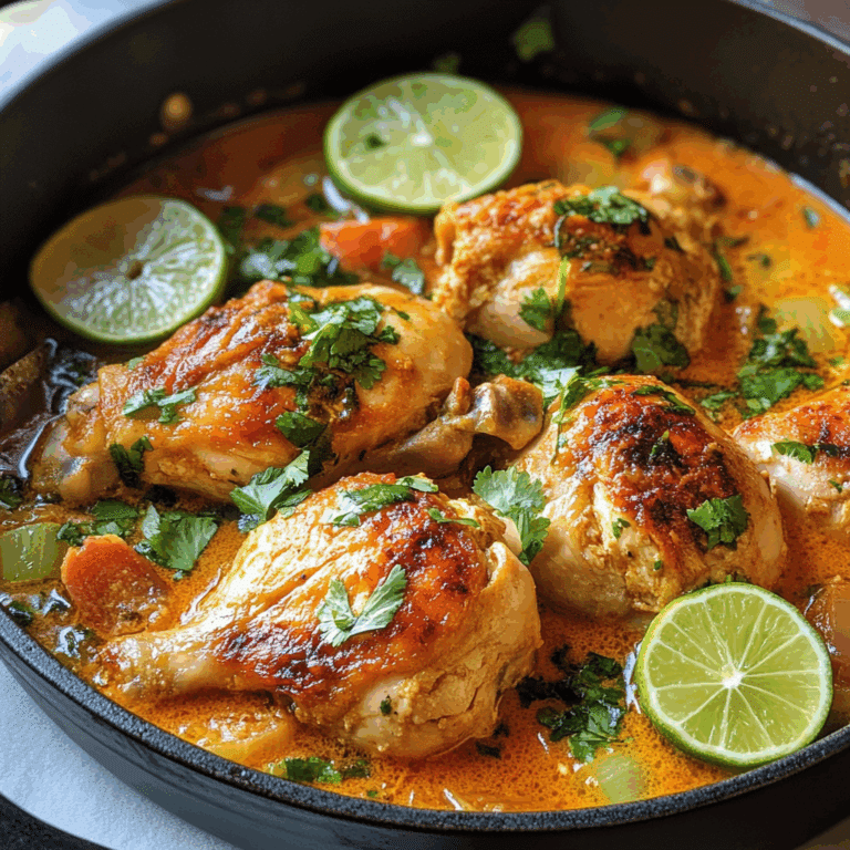 Coconut Milk Braised Chicken with Harissa and Lime
