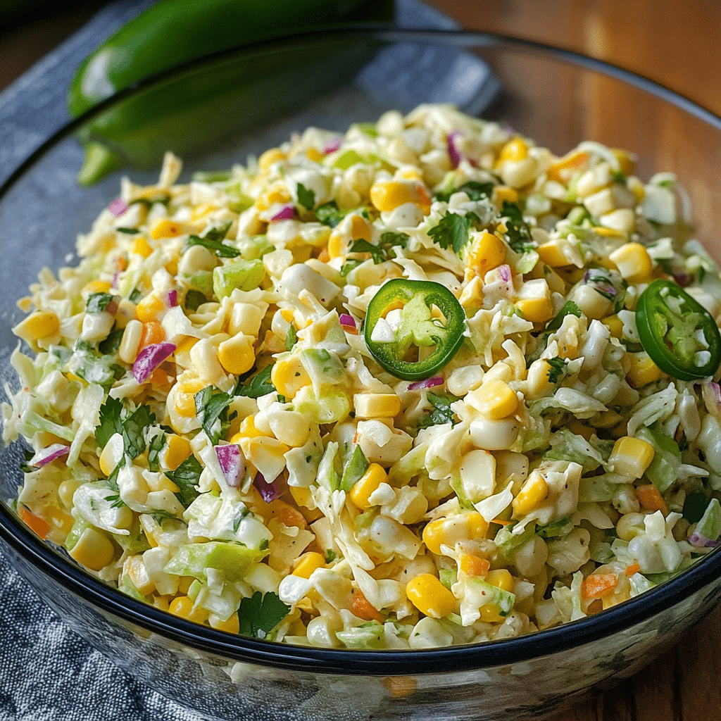 Jalapeno Corn Coleslaw
