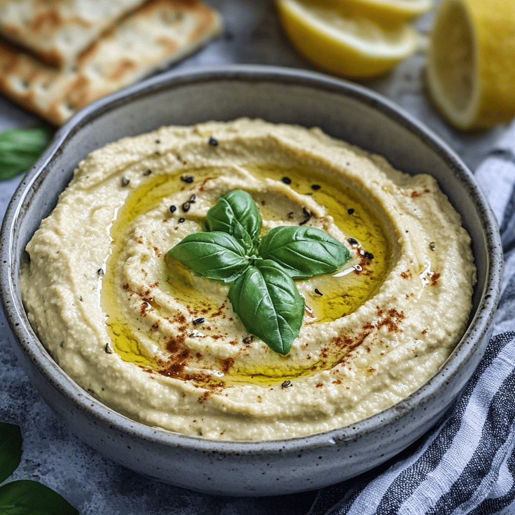 Lemon Basil Hummus