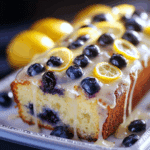 Lemon Blueberry Loaf with Lemon Glaze