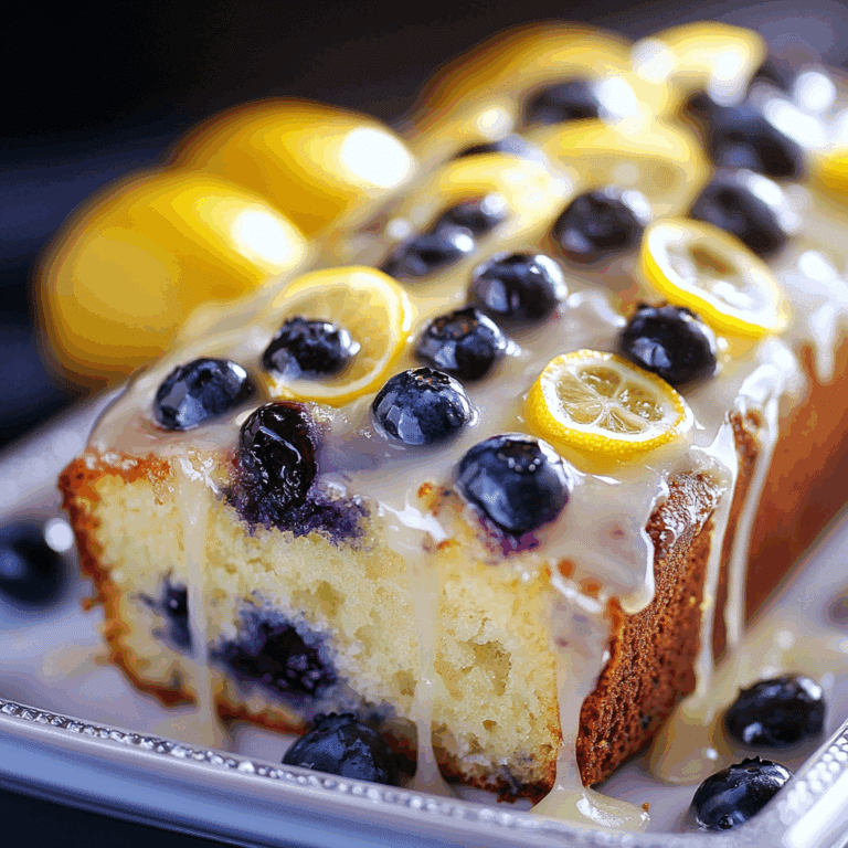 Lemon Blueberry Loaf with Lemon Glaze
