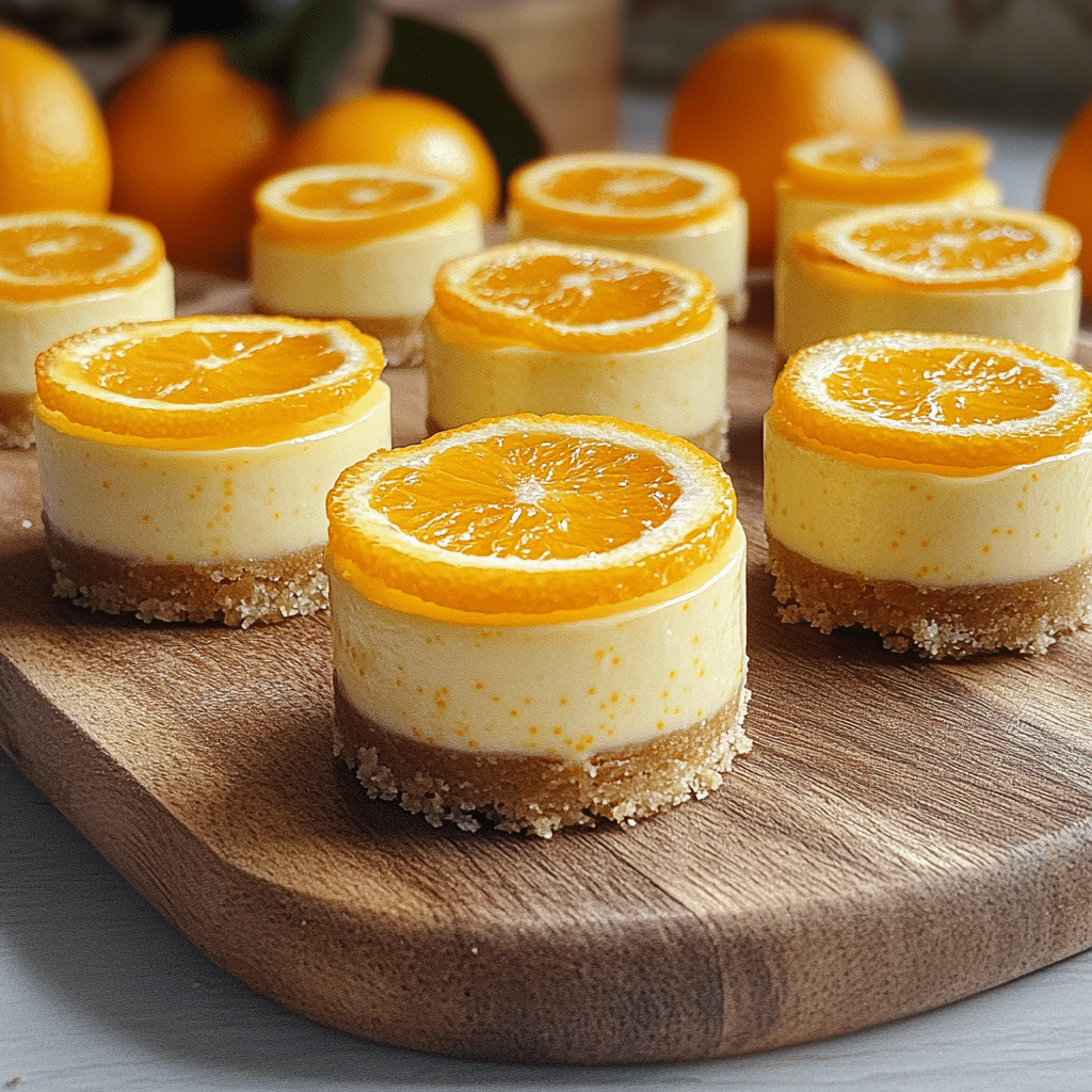 Mini Easter Orange Cheesecakes