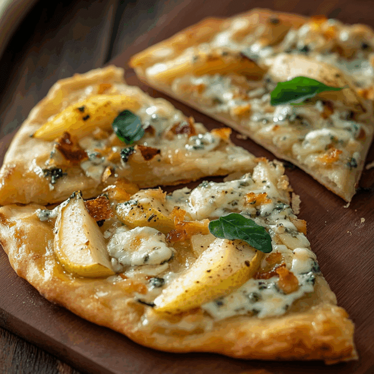 Pear and Gorgonzola Flatbread