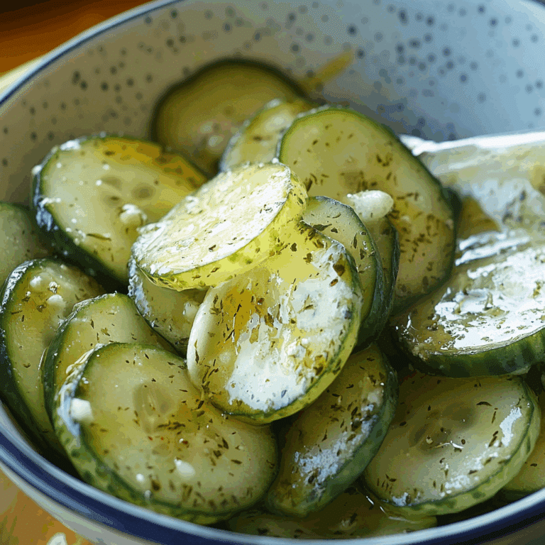 Pickle Juice Cucumber Salad