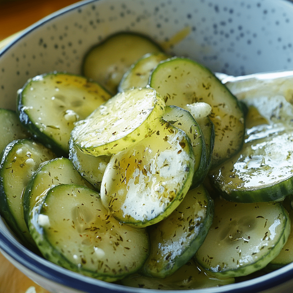 Pickle Juice Cucumber Salad