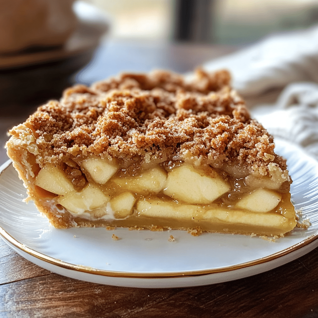 Sour Cream Apple Pie with Brown Sugar Streusel