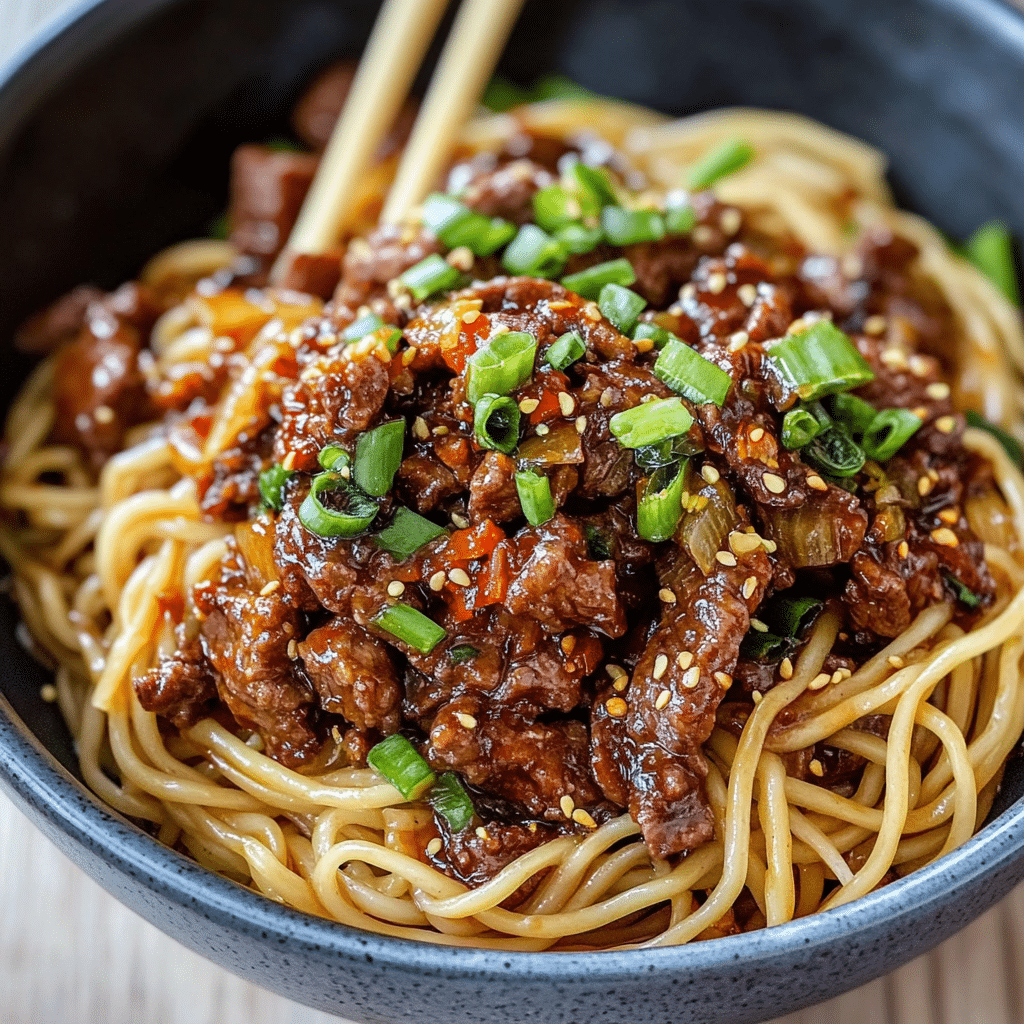 Sticky Beef Noodles