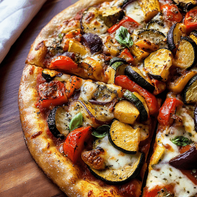 Whole Wheat Roasted Veggie Pizza