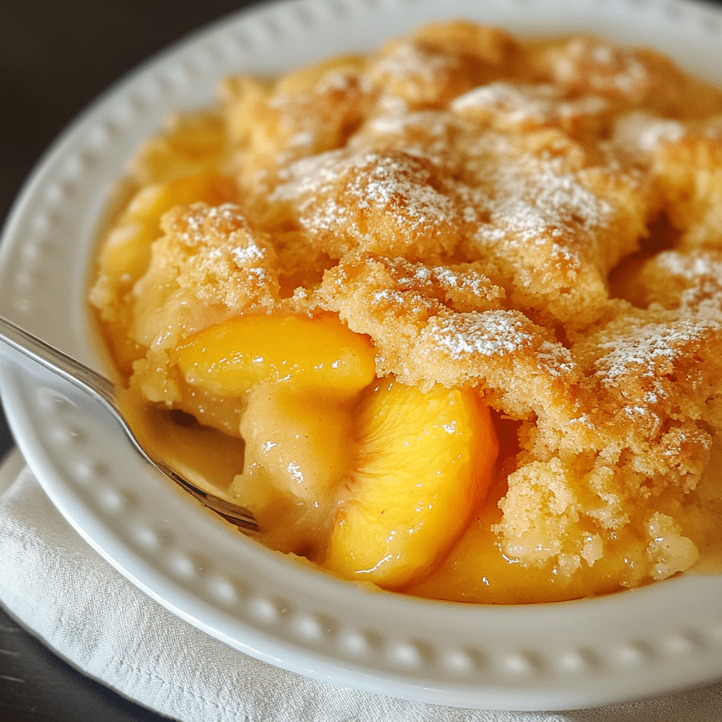 3 Ingredient Peach Cobbler