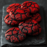 Black and Red Crinkle Cookies