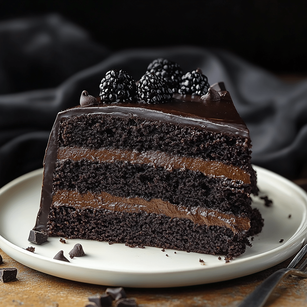 Black Chocolate Cake