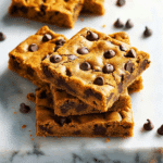 Chewy Pumpkin Chocolate Chip Cookie Bars