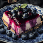 Fresh Blueberry Cheesecake with Homemade Crust Delight