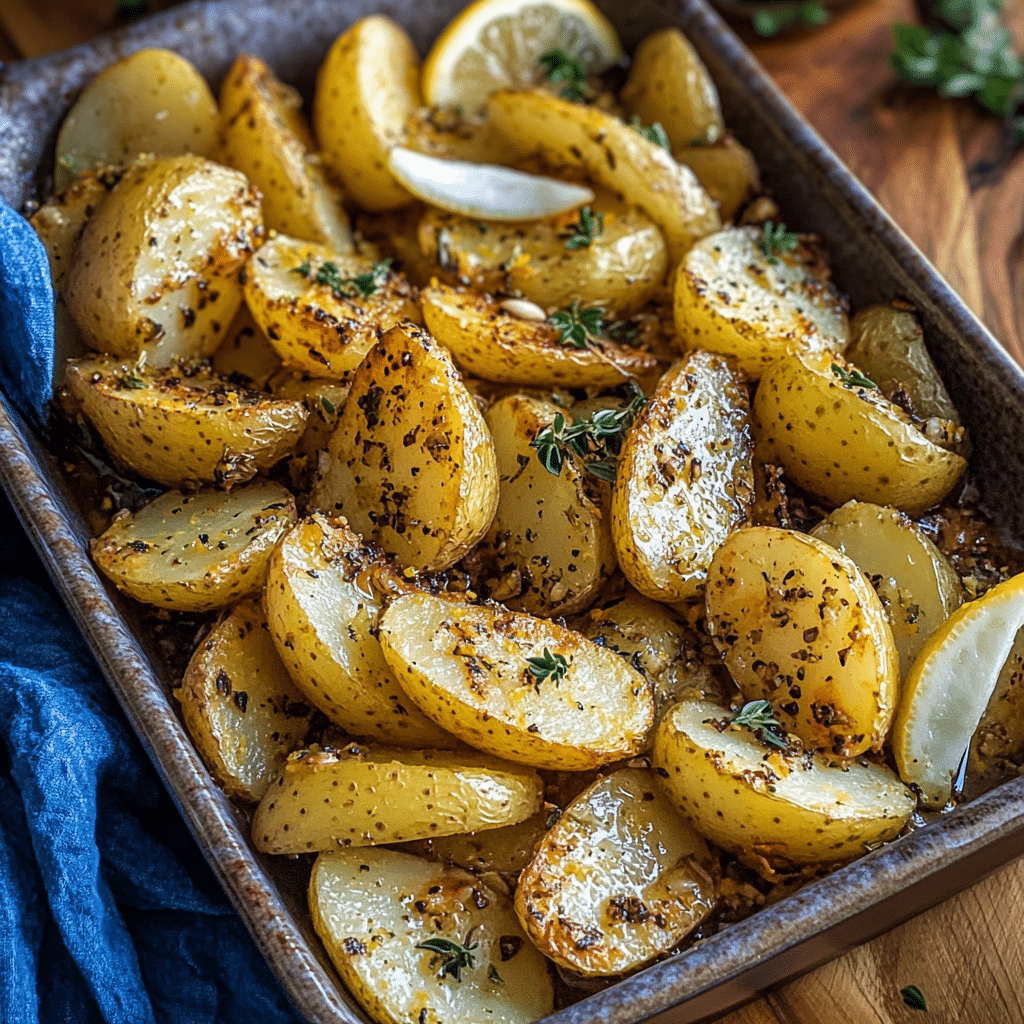 Greek-Style Lemon Potatoes With Garlic and Oregano