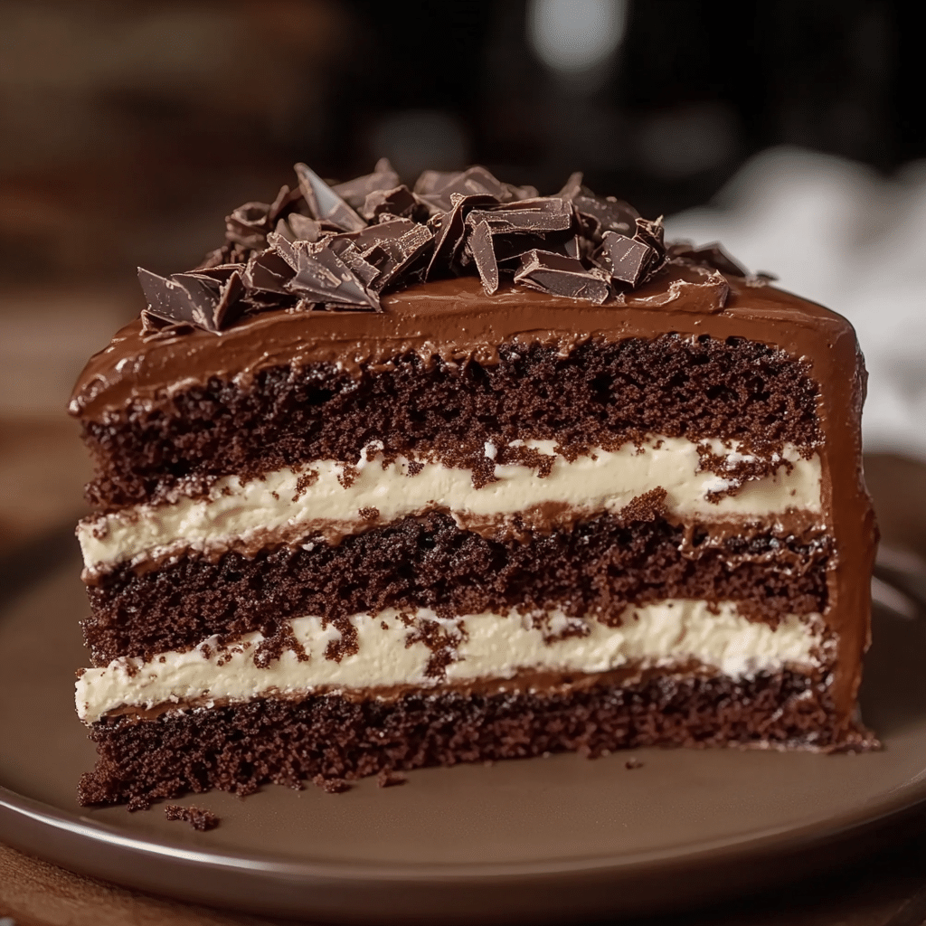 Hershey's Chocolate Cake with Cream Cheese Layers