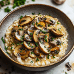 Oven Risotto With Crispy Roasted Mushrooms