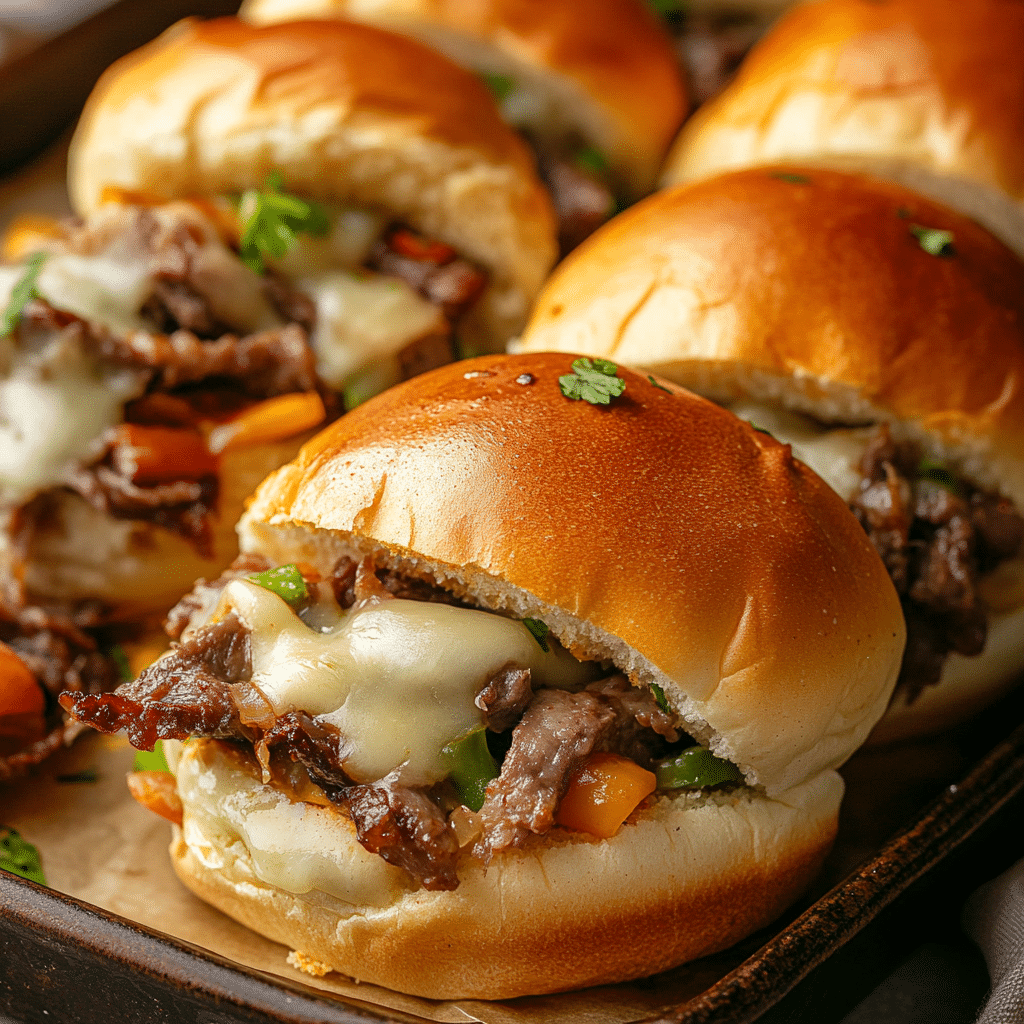 Philly Cheesesteak Sliders